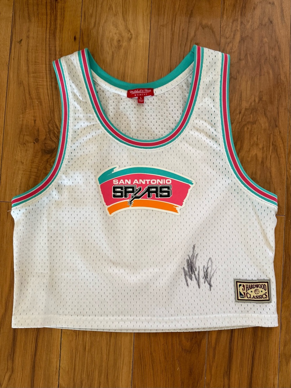 *NLE Choppa SIGNED* Mitchell & Ness White San Antonio Spurs Tank
